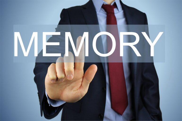 MEMORY QUIRKS: How it took a mnemonic device to memorize a line of a poem to meditate on 17 Image of businessman holding up one finger, labelled "Memory" -Memory Quirks: Linguistic Adventures With a Mnemonic Device