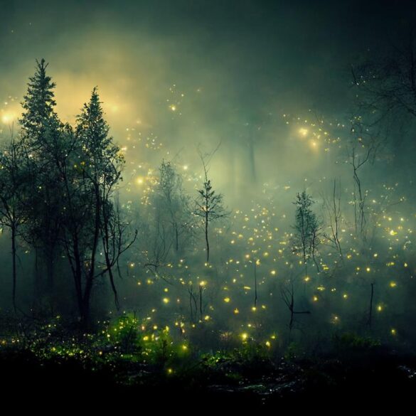 Fireflies in a forest at night - 4 Poems About God and Nature, Including "Night Lights"