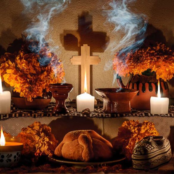 Mexican Day of the Dead altar - How to Mindfully Avoid the Top Five Regrets Before Death