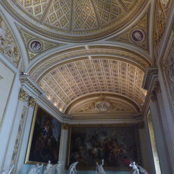 Inside the Uffizi Gallery in Florence, Italy