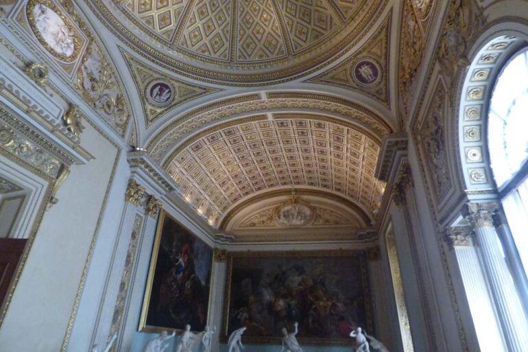 Inside the Uffizi Gallery in Florence, Italy