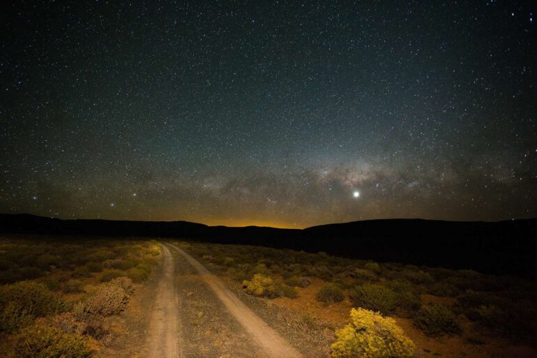 Starry, deserted dirt road at night - Spiritual Freedom: Take the First Step on a 7-Step Path