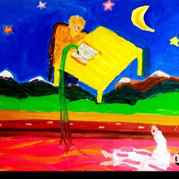 Love's Aquifer painting by Max Reif on black background - The Psychological Risks of Being an Artist