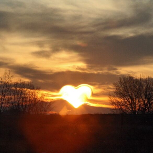 Sun going down in the shape of a heart - 3 Authentic From-The-Heart Poems, Including "Nostalgia"