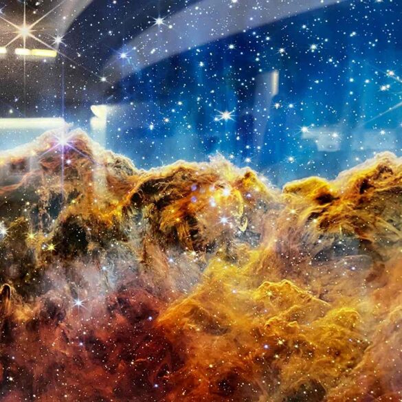 Abstract photo of galaxy taken at Museum of Science and Tech in Syracuse, New York - Explore the Nature of God and Faith Via Process Philosophy