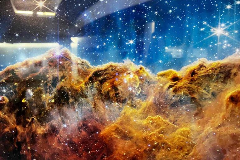 Abstract photo of galaxy taken at Museum of Science and Tech in Syracuse, New York - Explore the Nature of God and Faith Via Process Philosophy