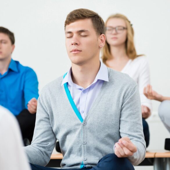 Small group of young adults meditating - Full Remission: 2 Mindful Therapy Techniques Healed My BPD