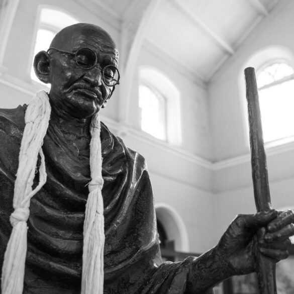 Statue of Mahatma Gandhi from Aga Khan palace in Pune, India - Gandhi’s Radical Insight: How It Can Help Us Today