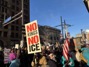 U.S. Citizens protesting ICE immigration officials in Minneapolis in January 2026 - The World Is Coming Apart: But We Can Save Our Human Family