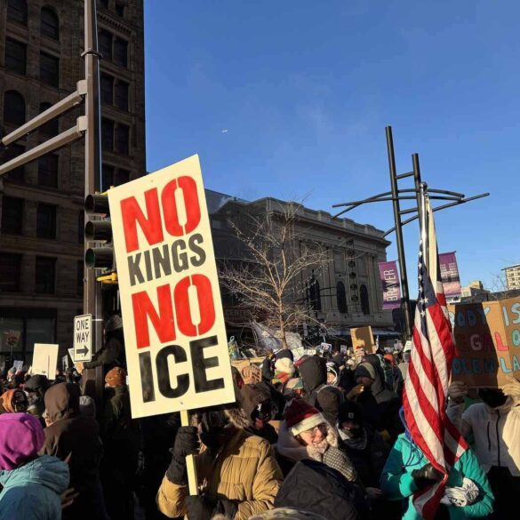 U.S. Citizens protesting ICE immigration officials in Minneapolis in January 2026 - The World Is Coming Apart: But We Can Save Our Human Family