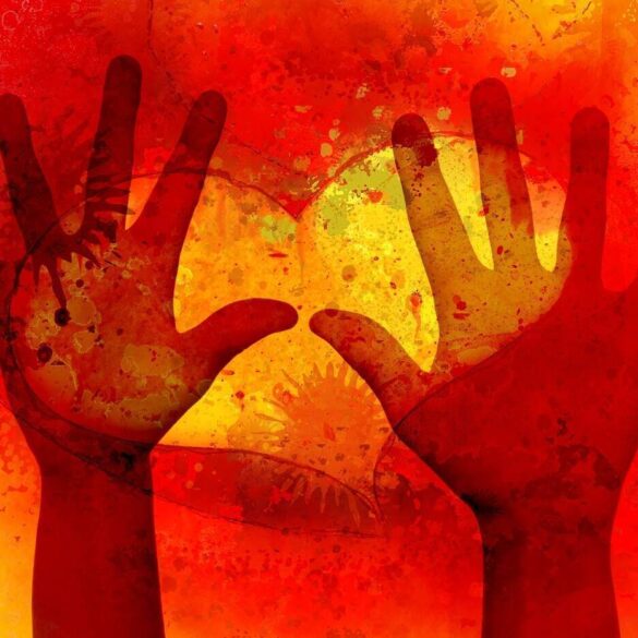 Hands against background of a heart - Travelling With Intention: Why Is It So Important?