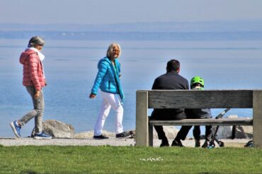 Two senior women, a man and a child spending time outdoors - Get Creative—And More—To Reclaim the Present Moment