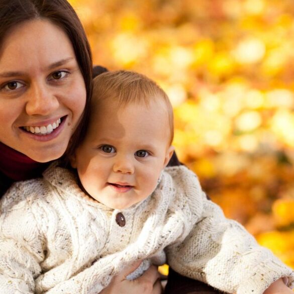Mother and baby boy outdoors - New Rituals: Finding Peace With My Baby After Birth