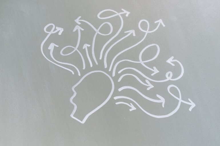 THE INNER CONVERSATION: Using imagination to change our state of being 13 Drawing of human head with arrows pointing from it in different directions - Transform the Way You Imagine Things and Enhance Your Life