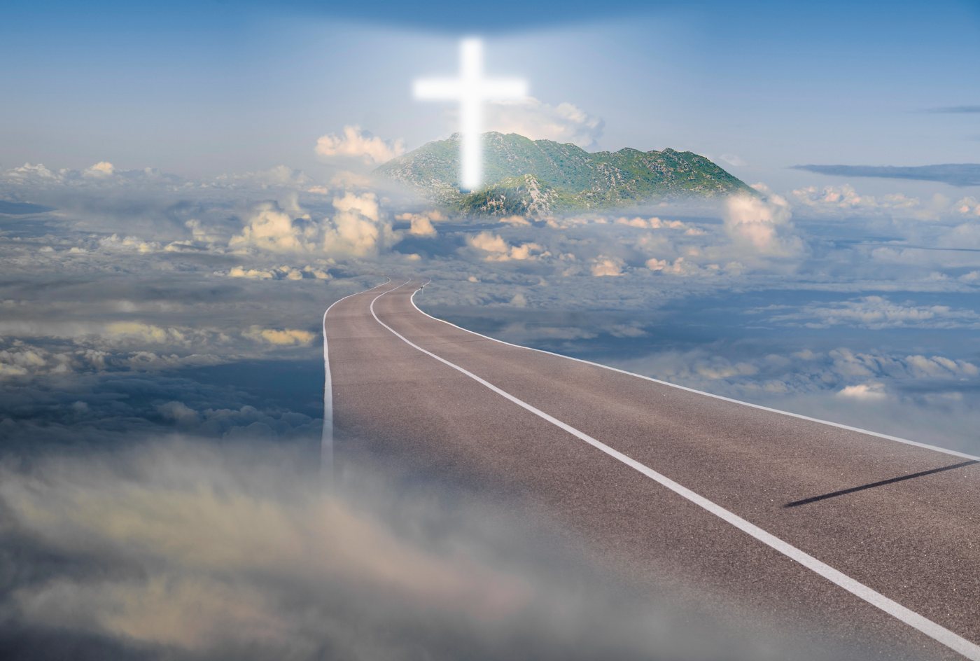 LIFE'S PILGRIMAGE: Journeying towards our long-sought spiritual home 14 Road leading to cross and clouds indicating Heaven - Life’s Pilgrimage: Journeying Towards Our Spiritual Home