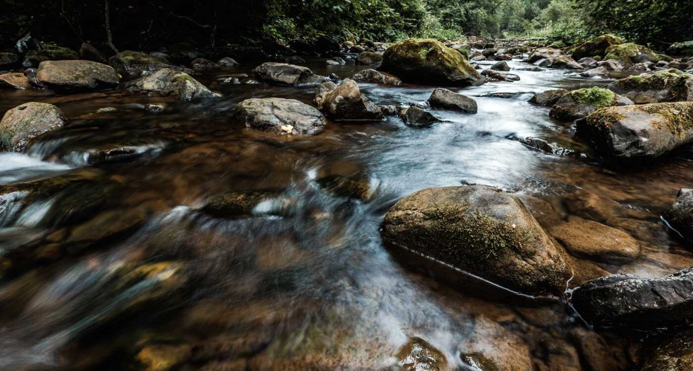 Stream flowing over rocks