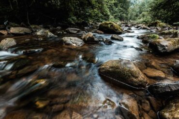 Stream flowing over rocks